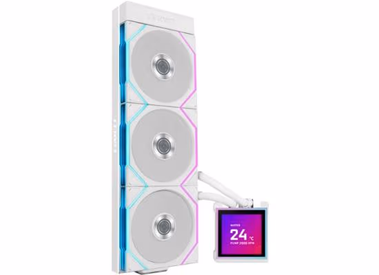 Lian Li HydroShift II LCD-S 360 White ARGB AIO Extreme CPU Liquid Cooler