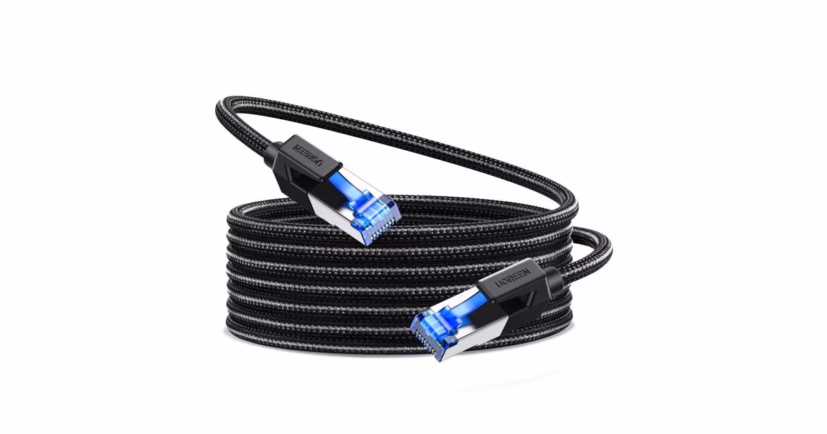 UGREEN Cat8 Ethernet Cable 15M 40Gbps 2000MHz RJ45 Braided LAN Cable