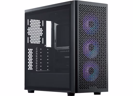 Cooler Master Elite 502 Black ATX ARGB Mid Tower Mesh 3x 120mm ARGB Fans