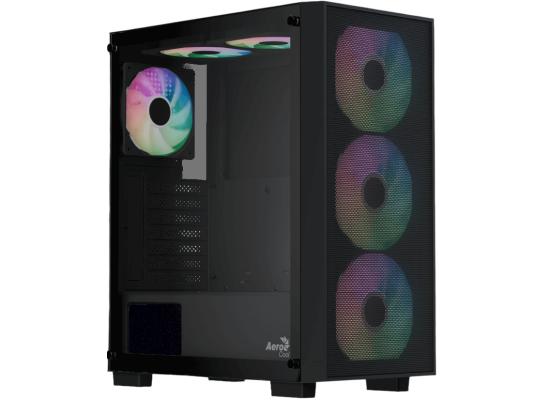 AeroCool B509A Flow Black ARGB ATX Mid Tower Mesh 6x 120mm ARGB Fans