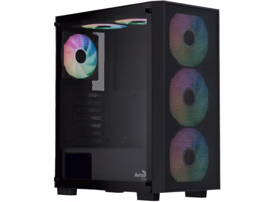 AeroCool B509A Flow Black ARGB ATX Mid Tower Mesh 6x 120mm ARGB Fans