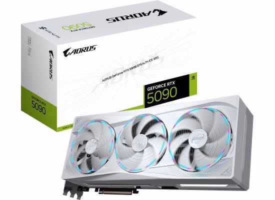 GIGABYTE AORUS GeForce RTX 5090 MASTER STEALTH ICE 32GB GDDR7