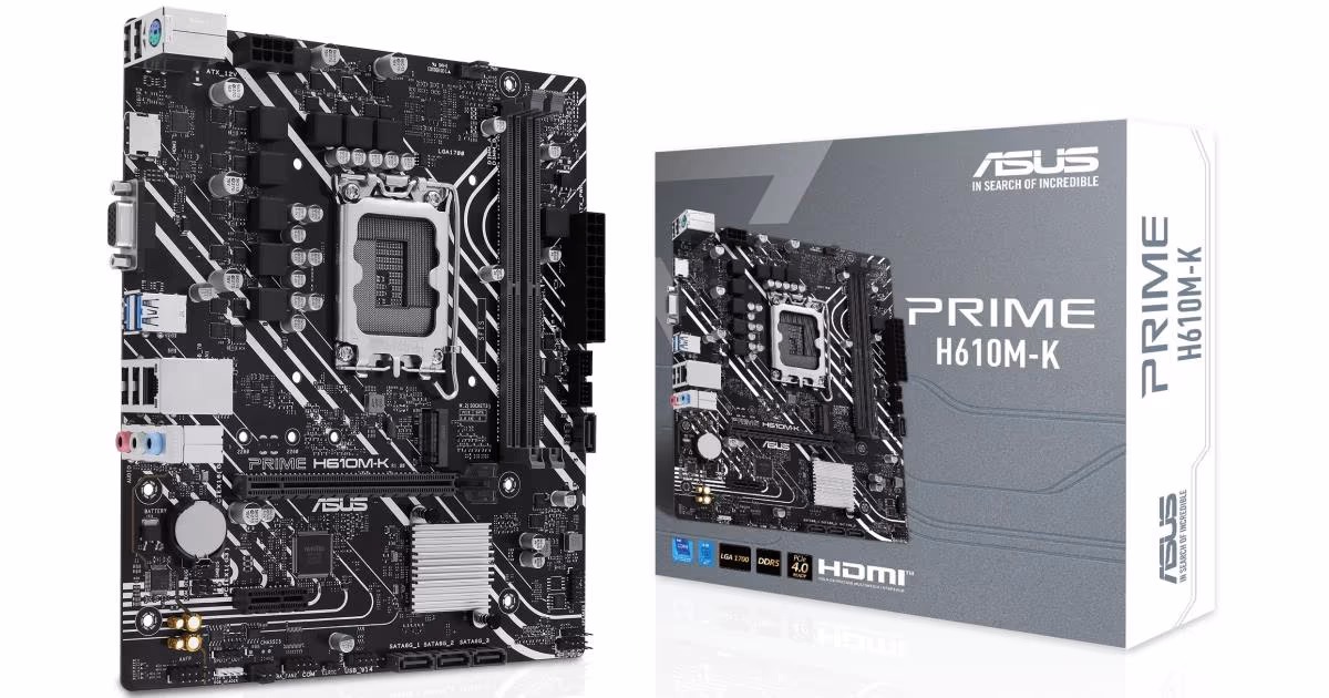 ASUS PRIME H610M-K DDR5 LGA 1700, Intel 14th 13th 12th M.2, PCIe 4.0 ,USB 3.2 Gen1-mATX Motherboard