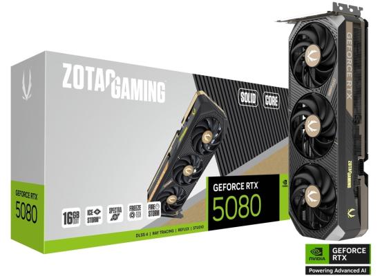 ZOTAC GAMING GeForce RTX 5080 SOLID CORE 16GB GDDR7