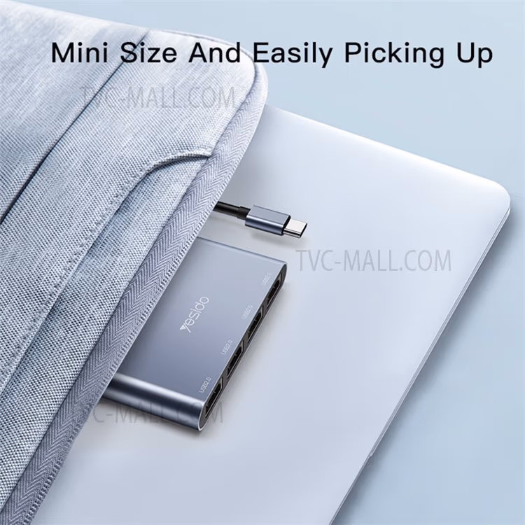 USB C Hub Aluminum Type C Adapter with 4 USB 2.0 Ports for MacBook Pro and Other Devices