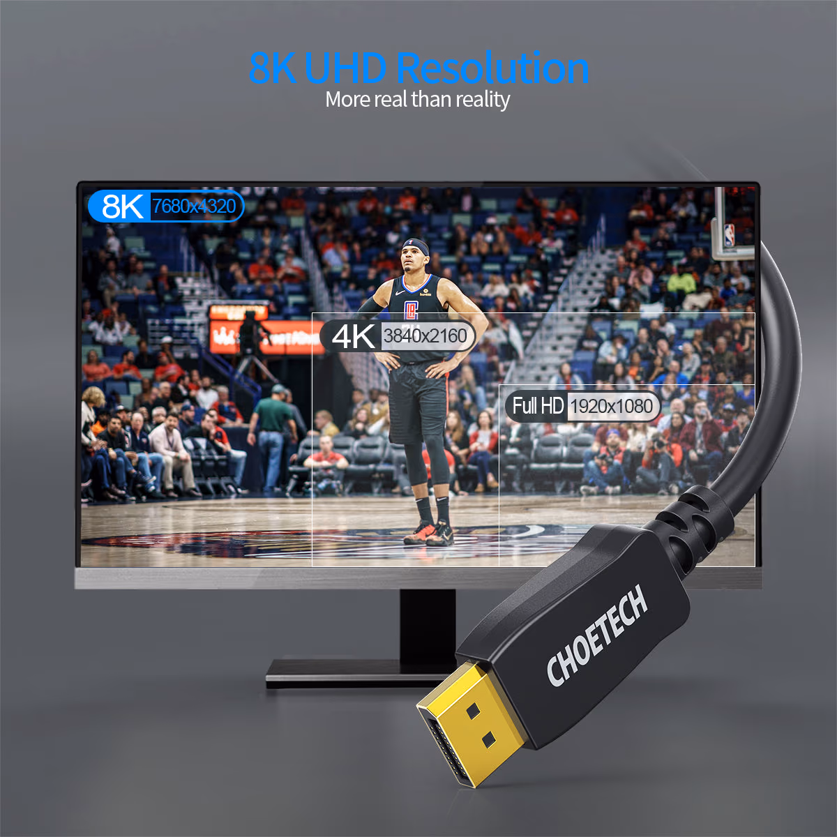XDD01 CHOETECH 8K DisplayPort Cable