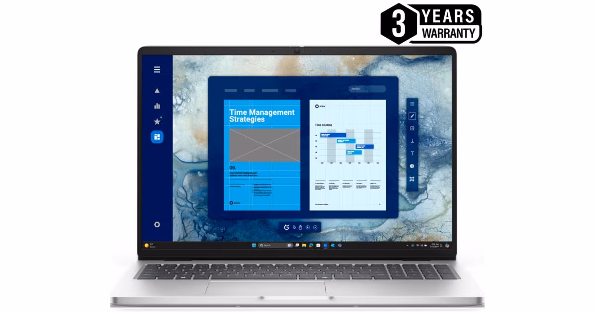 Dell Pro 16 FHD+ IPS Core Ultra 5 16GB 512GB - Platinum Silver