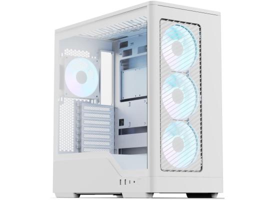AeroCool D520A White ARGB ATX Mid Tower Aesthetic Design