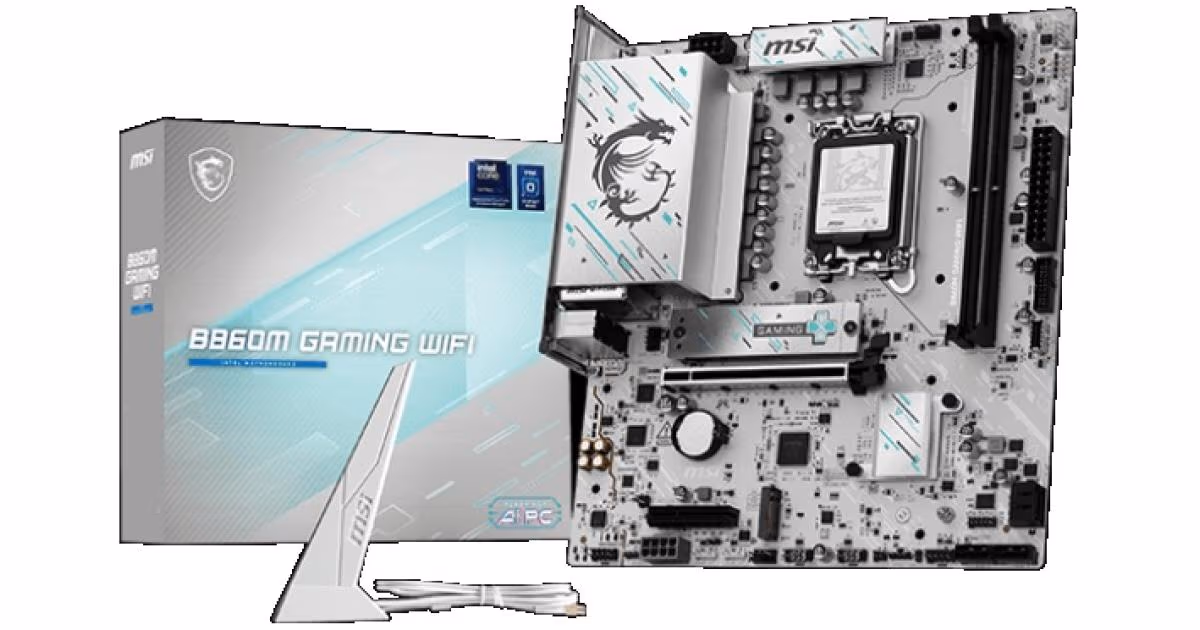 MSI B860M GAMING WIFI, Intel Core Ultra (Series 2), LGA 1851/DDR5/PCIe 5.0/2xM.2 - mATX Gaming MotherBoard