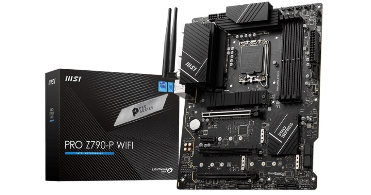 MSI PRO Z790-P WIFI (WiFi 6E), Intel 14th 13th 12th Series, LGA 1700/DDR5/PCIe 5.0/4xM.2 - ATX Gaming MotherBoard