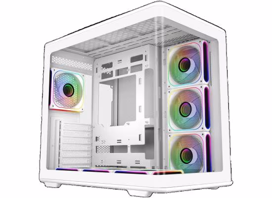Cooler Master Elite 600 White ATX ARGB Mid Tower Fish Tank 7x 120mm