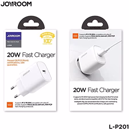 Joyroom PD 20W Fast Wall Charger with Type-C to Lightning Cable