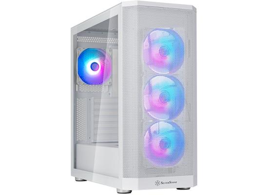 SilverStone FARA 514X White ARGB ATX Mid Tower Dual 360mm Radiator Support
