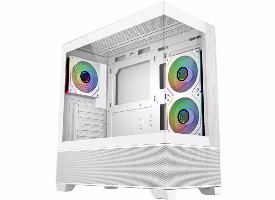Cooler Master Elite 690 Wood White ATX ARGB Mid Tower Fish Tank