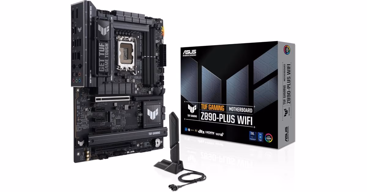 ASUS TUF GAMING Z890-PLUS WIFI (Wi-Fi 7), Intel Core Ultra (Series 2), LGA 1851/DDR5/PCIe 5.0/4xM.2 - ATX Gaming MotherBoard
