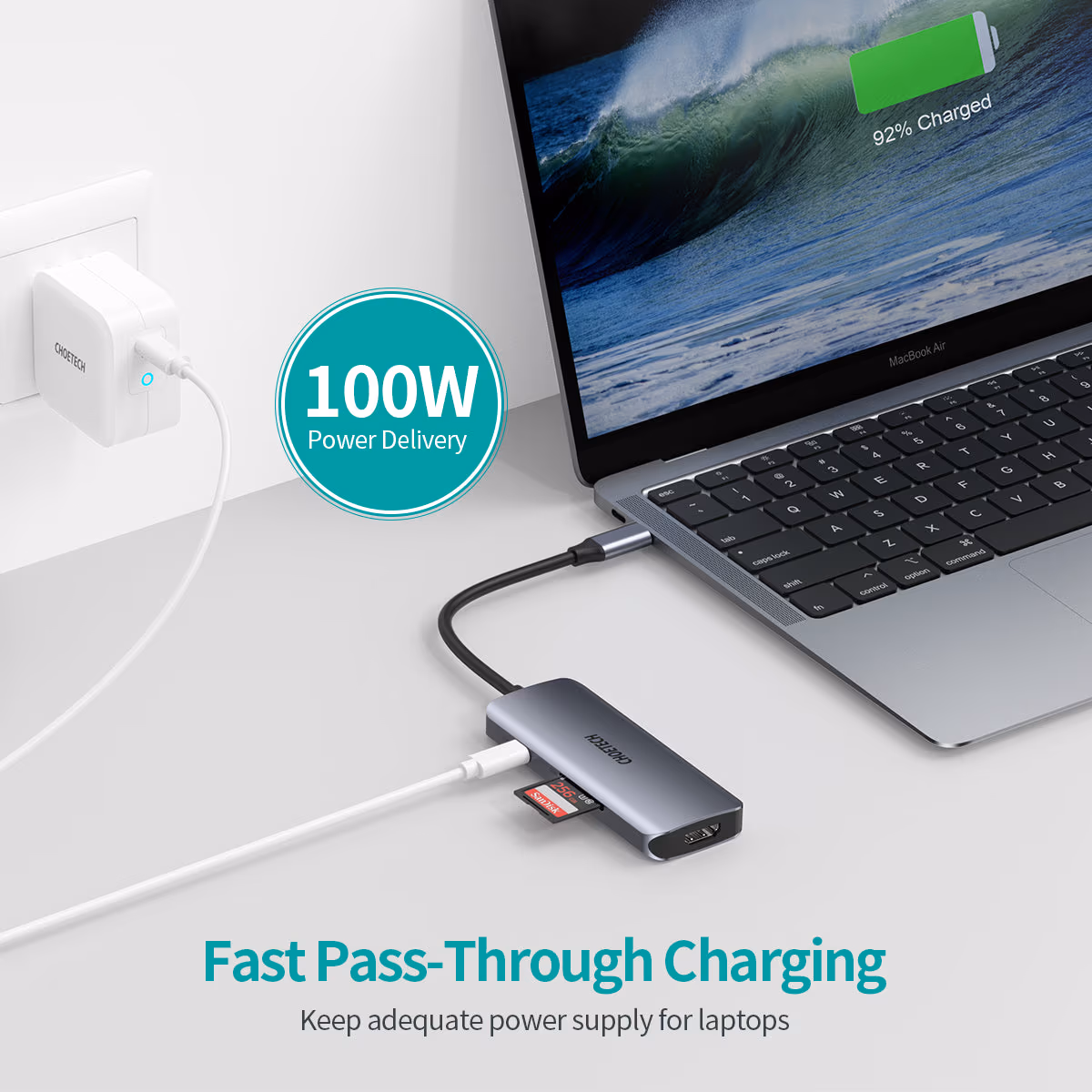 Choetech 7 in 1 USB C Multifunction Adapter