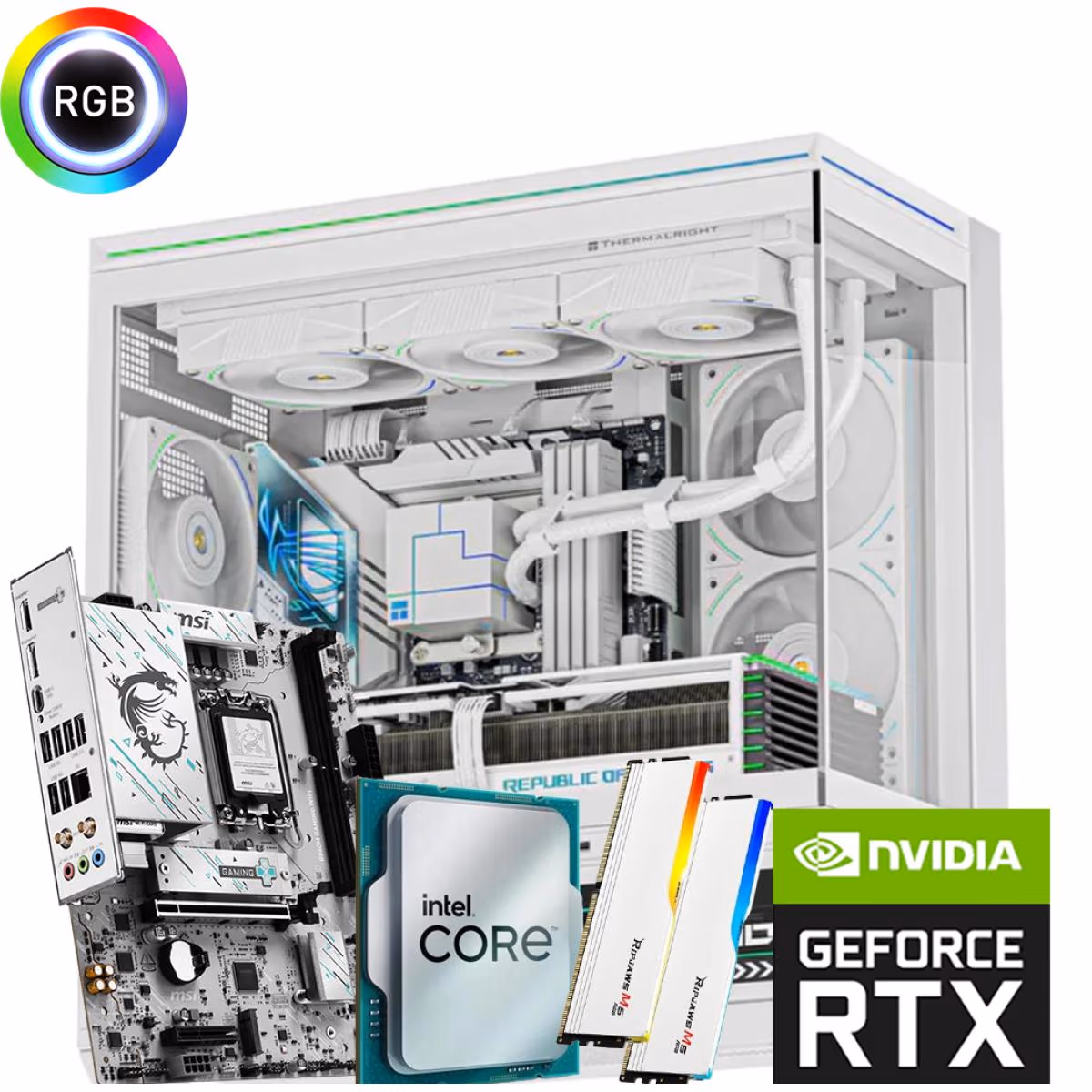 Intel CORE Ultra 5 250K Plus RTX 5070 12GB 32GB RAM DDR5 WHITE